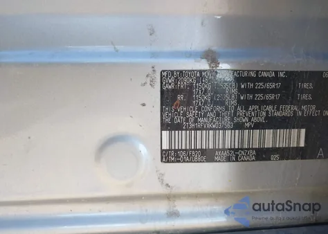 2019 Toyota Rav4 Le z USA, uszkodzony, nr VIN 2T3H1RFVXKW037563